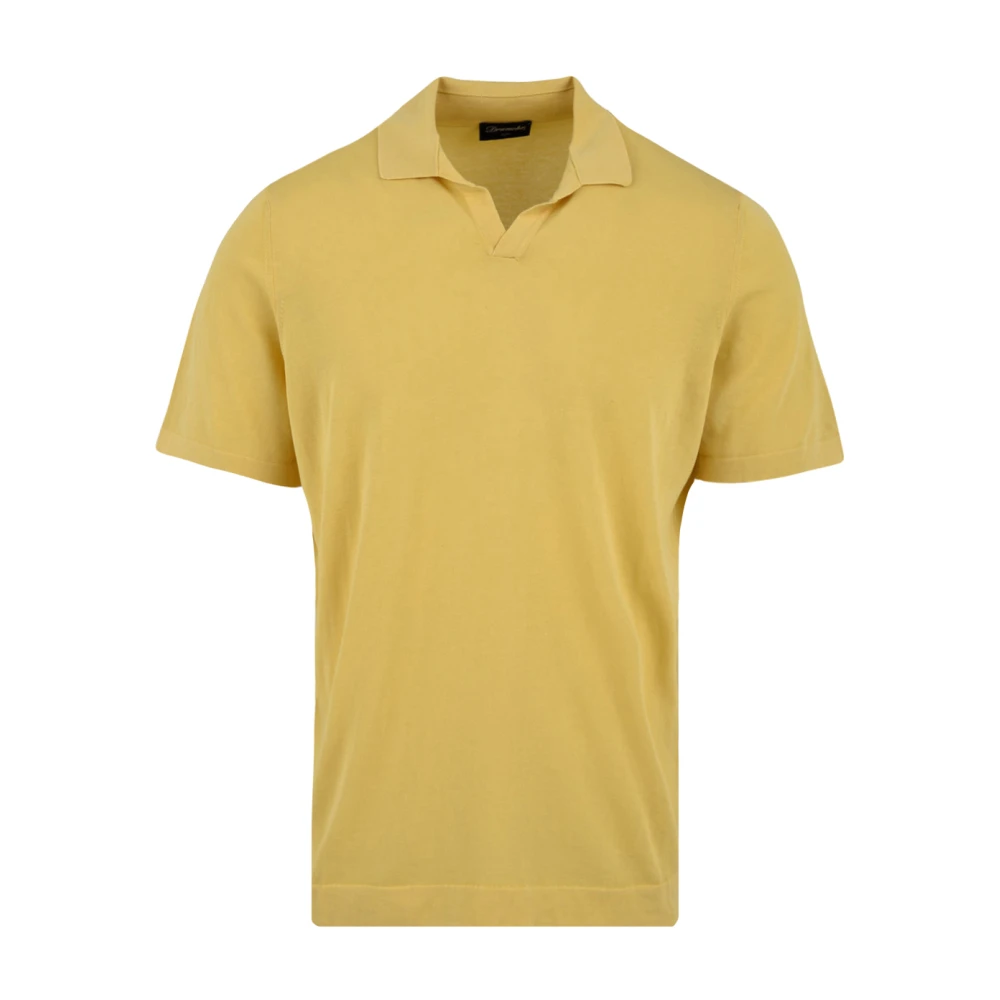 Drumohr Gele Polo T-shirts en Polos Yellow Heren