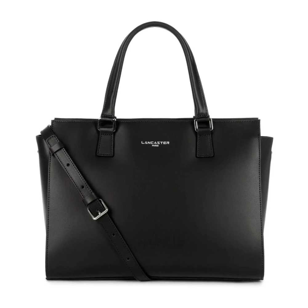 Lancaster Black Shopping Bags, Female, One Size, Smooth Tote
