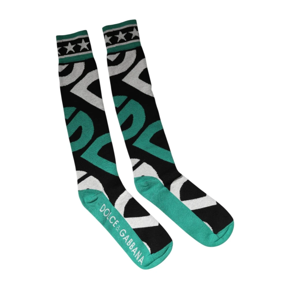Dolce & Gabbana Men's Logo Details Cotton Stretch Socks