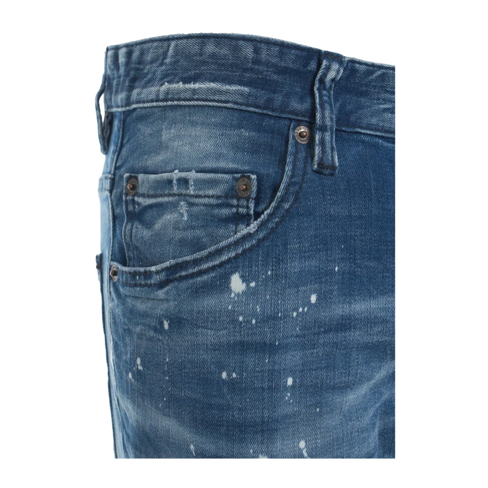 Dsquared2 Slim Fit Skater Jeans Blauw Blue Heren