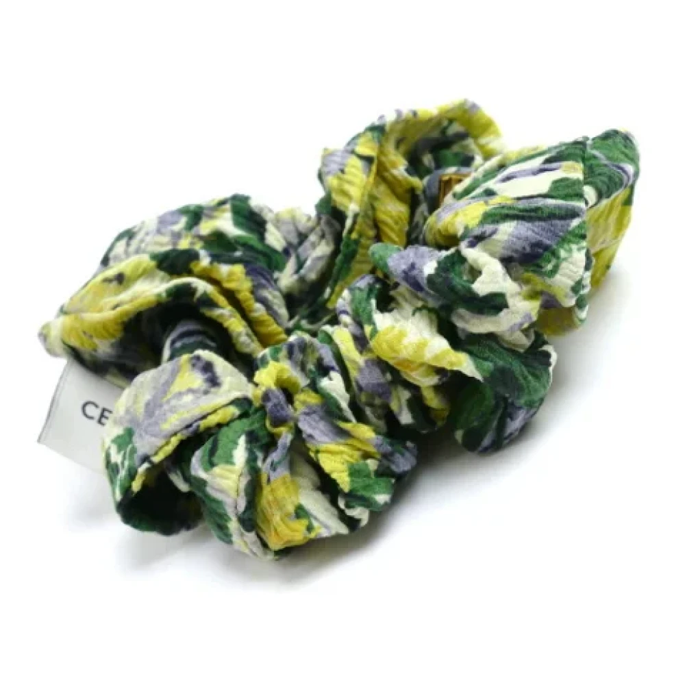 Celine Vintage Pre-owned Fabric hair-accessories Green Dames
