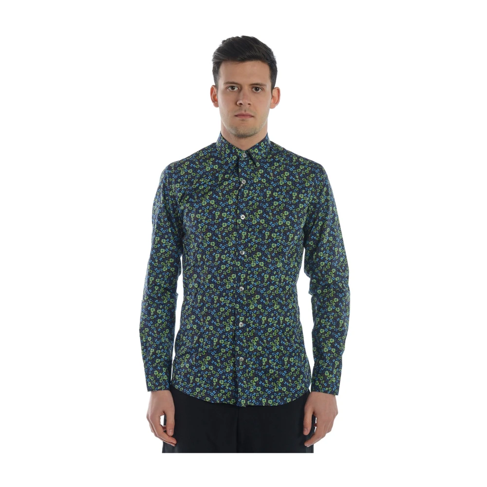 Daniele Alessandrini Basic Overhemd Blue Heren
