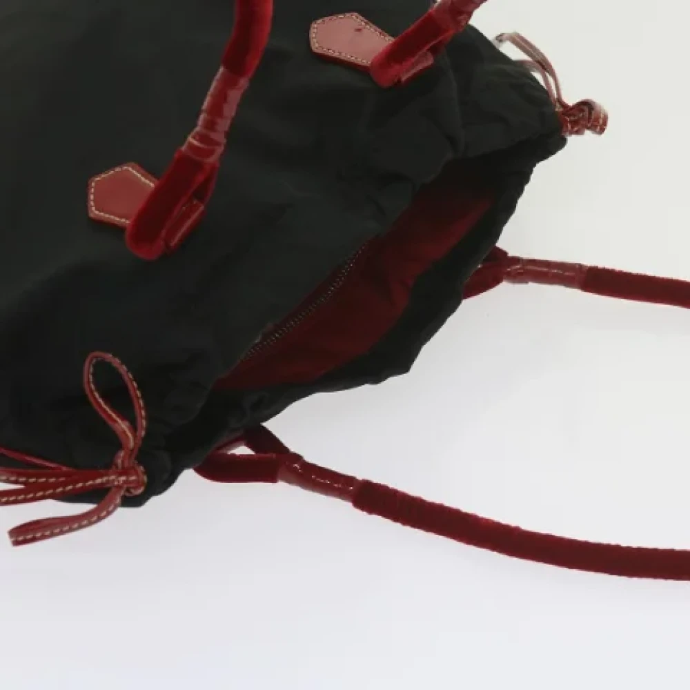 Prada Vintage Pre-owned Nylon handbags Black Dames