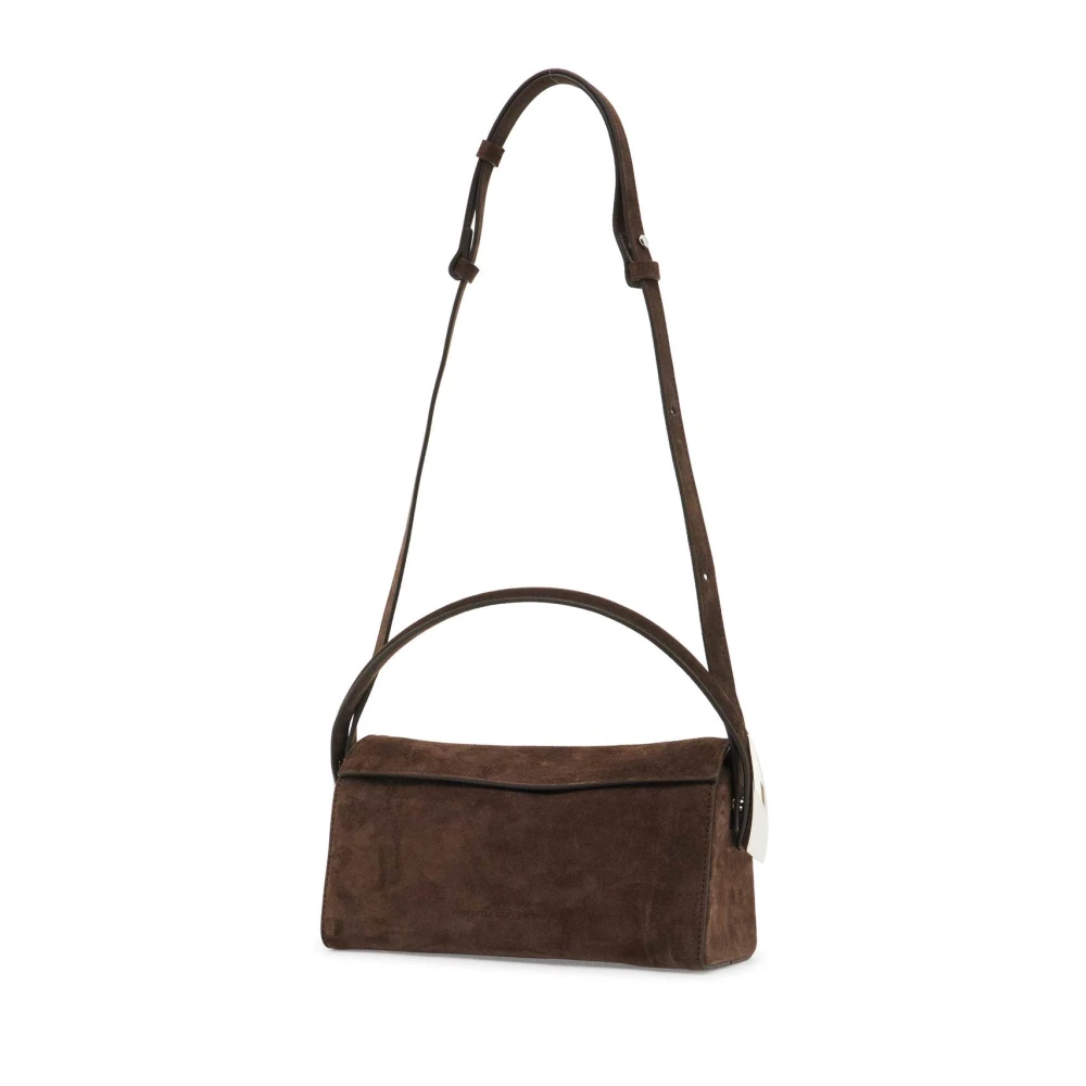 Benedetta Bruzziches Elif Suède Handtas met Zilveren Details Brown Dames