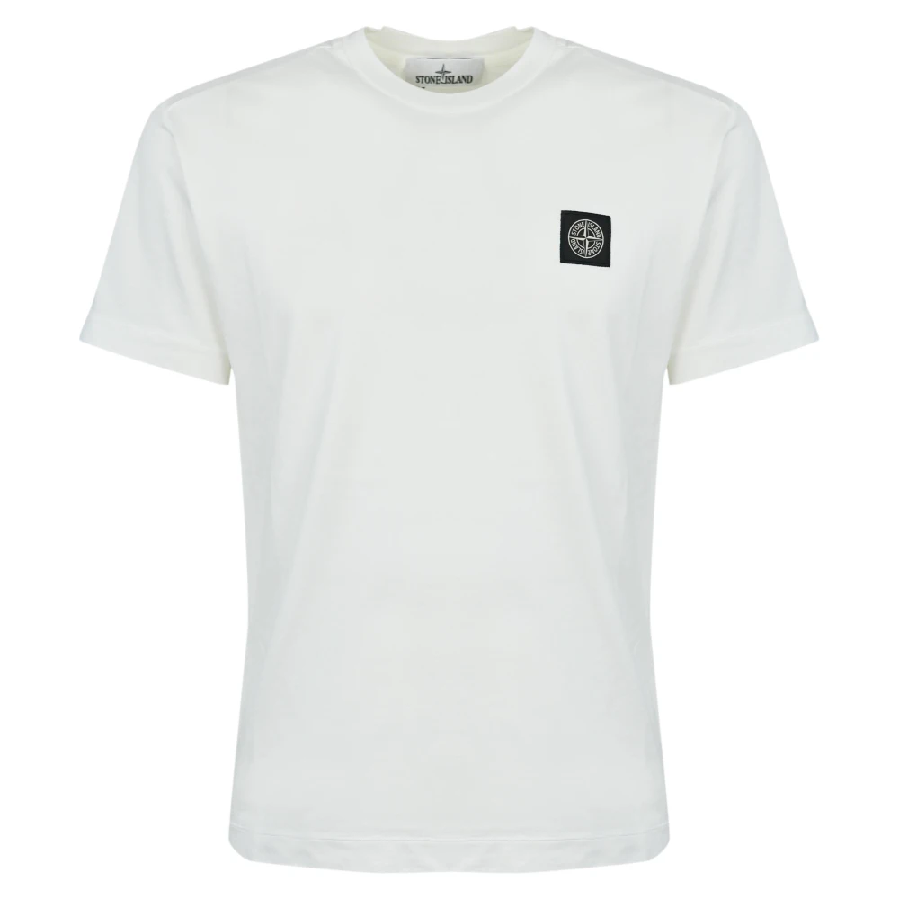 Stone Island Katoenen T-shirt met Logoprint White Heren