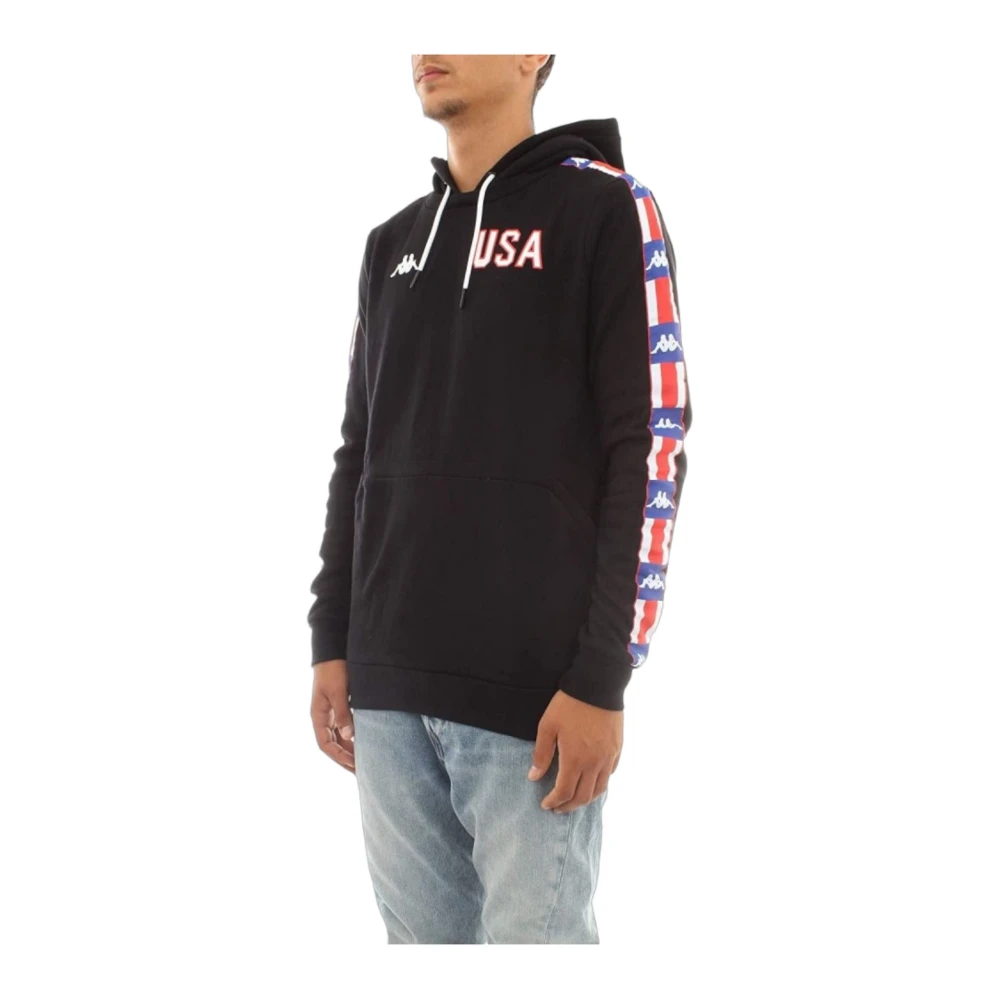 Kappa Hoodie Black Heren