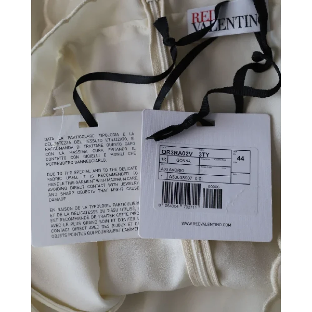 Valentino Vintage Pre-owned Polyester bottoms Beige Dames