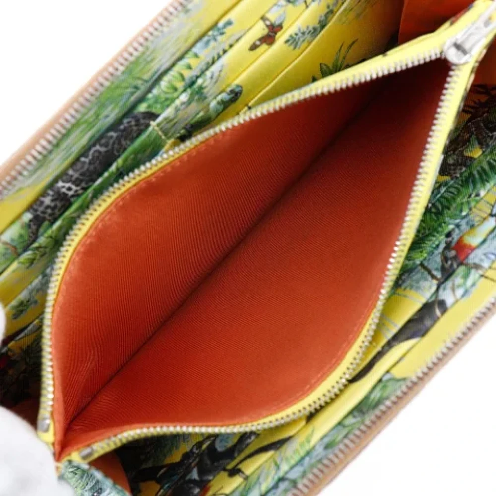 Hermès Vintage Pre-owned Leather wallets Yellow Dames