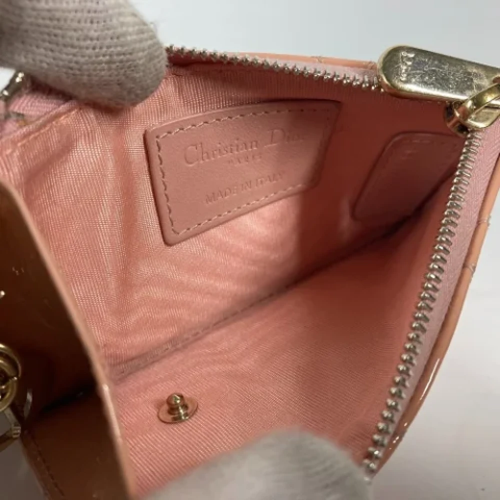 Dior Vintage Pre-owned Leather wallets Pink Dames
