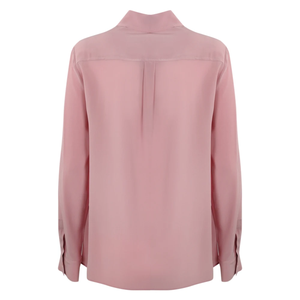 Max Mara Weekend Zijden Roze Blouse Crepe de Chine Pink Dames