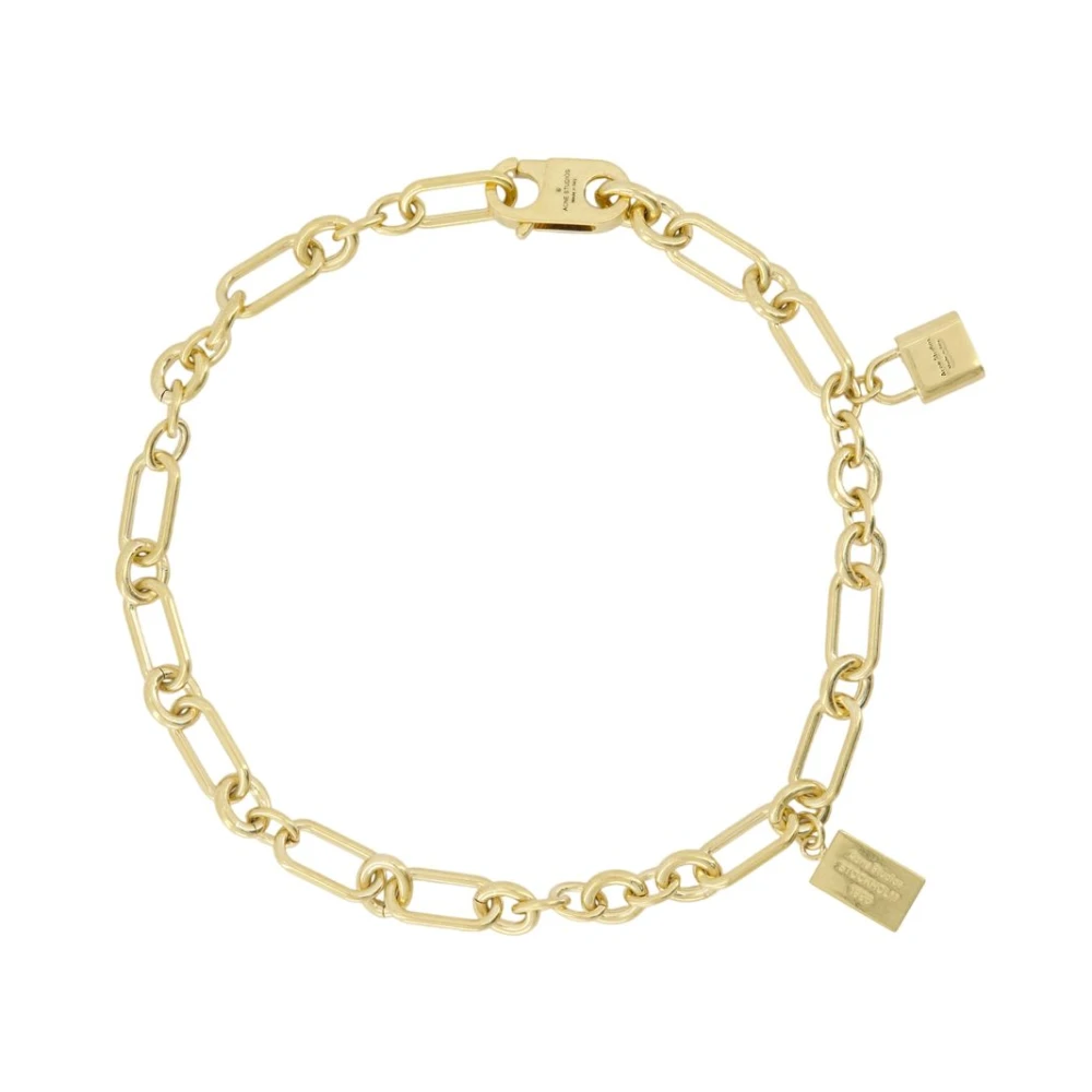 Acne Studios Women's Yellow Necklaces, One Size, Padlock Chain Necklace