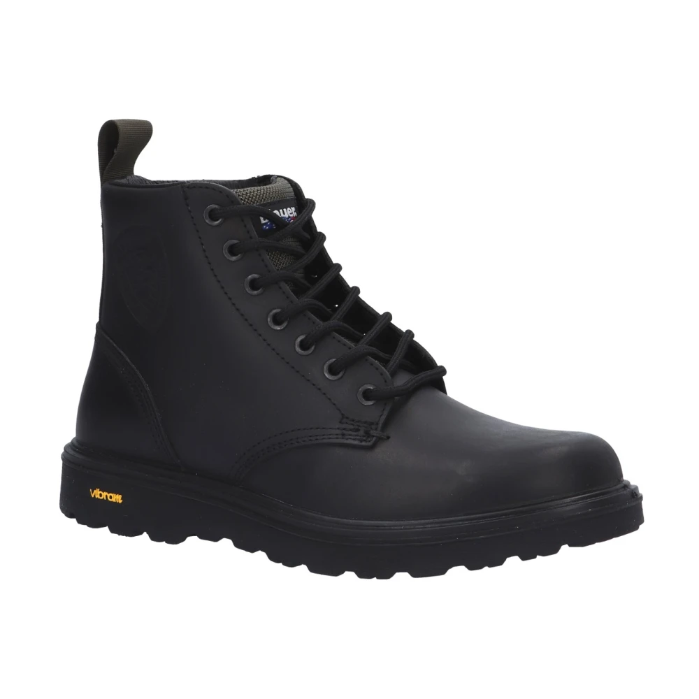 Blauer Veterschoen Enkellaars F3Guantanamo6 Oil Black Heren