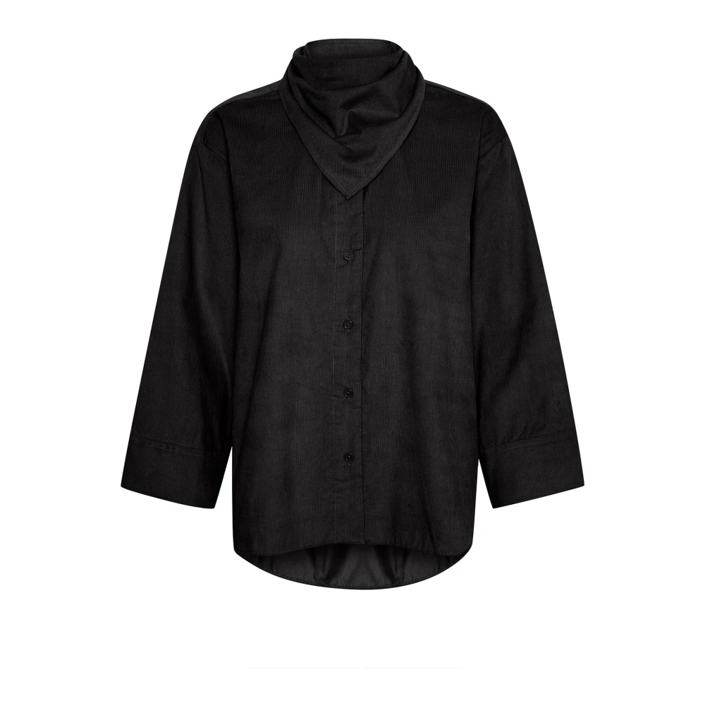 InWear Zwarte blouse met sjaaldetail Black Dames