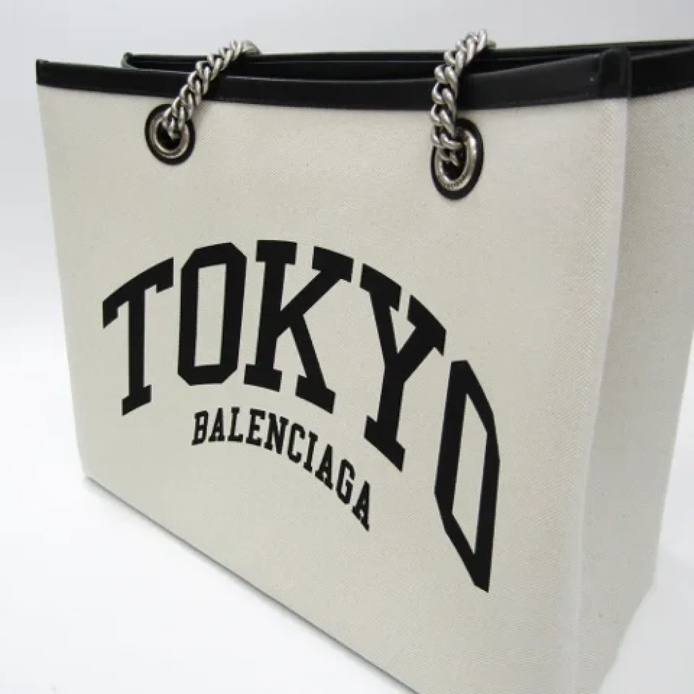 Balenciaga Vintage Pre-owned Canvas totes White Dames