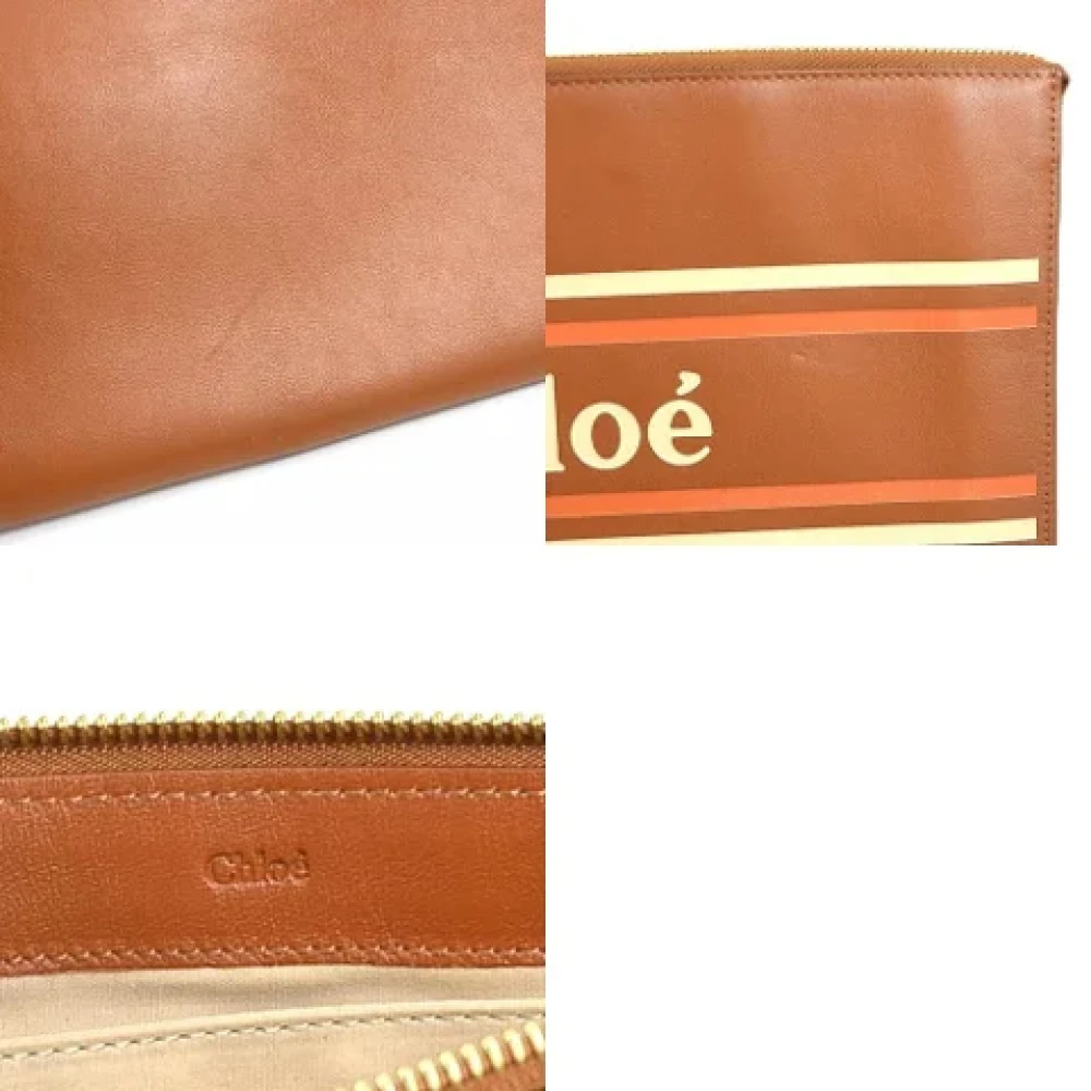 Chloé Pre-owned Fabric clutches Beige Dames