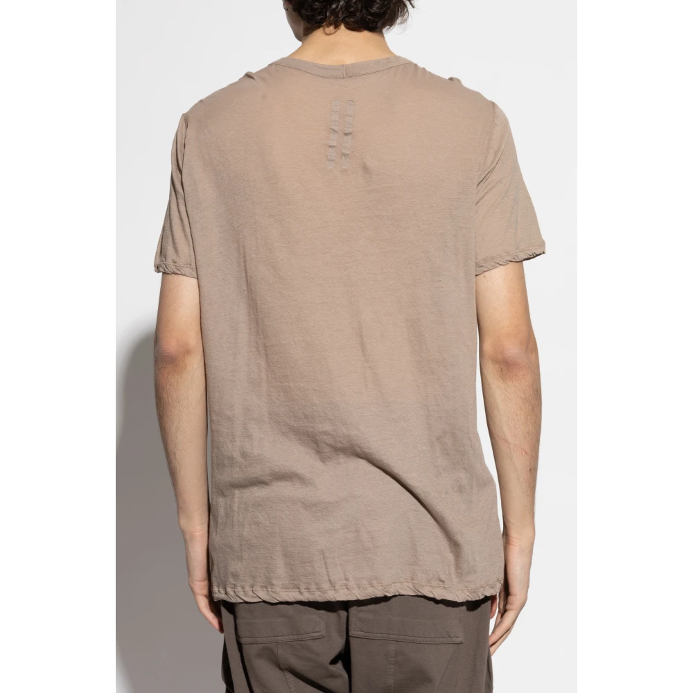 Rick Owens T-shirt Level T Brown Heren