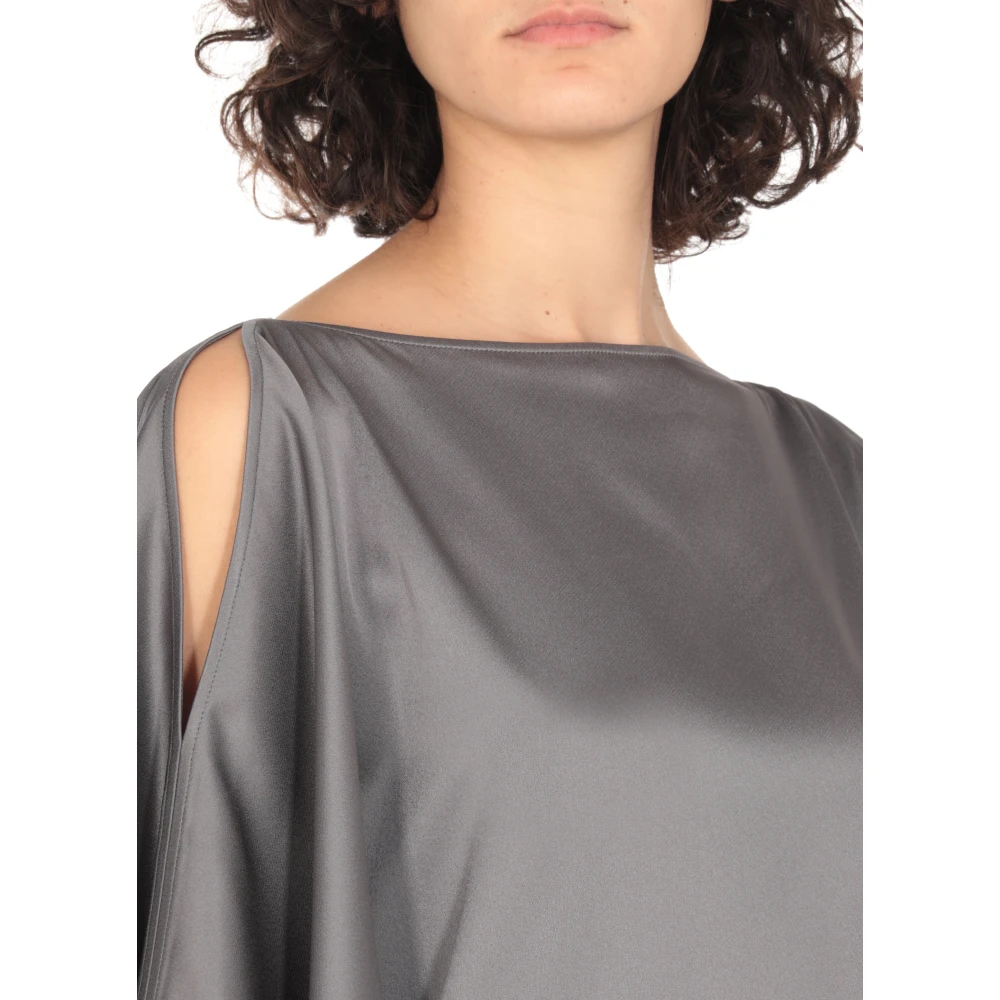 Lanvin Grijze Batwing Mouw Blouse Gray Dames