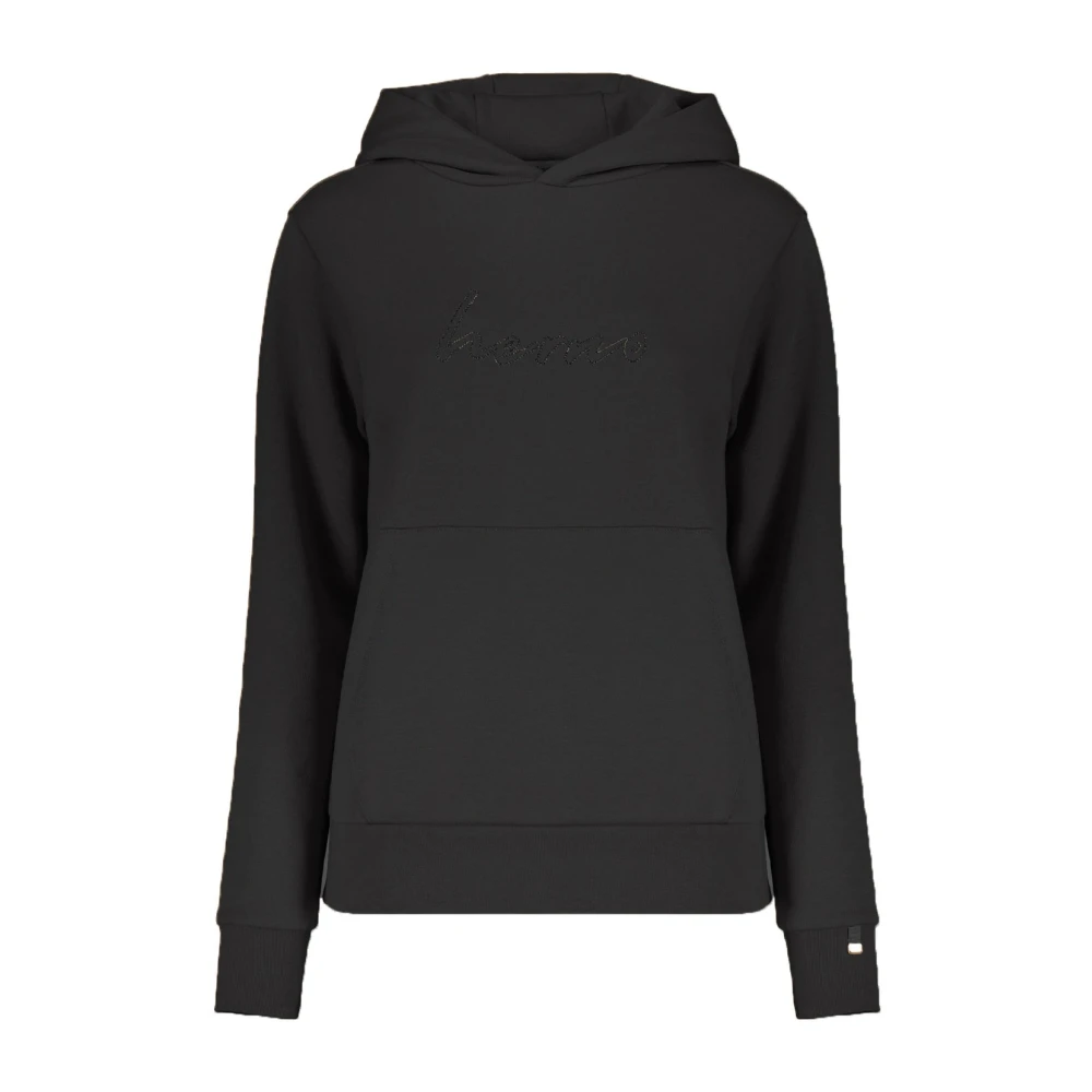 Herno Donna Nero - Felpa Con Cappuccio E Dettaglio Logo - Sweatshirts & Hoodies - M