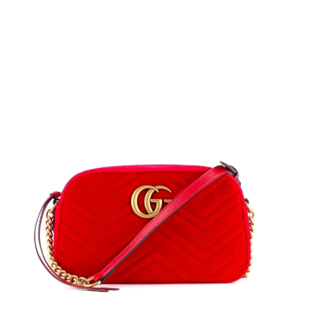 Gucci Vintage Pre-owned Fabric gucci-bags Red Dames