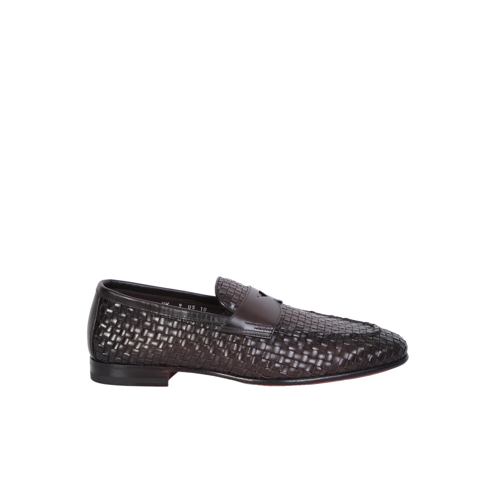 Bilde av Braided Penny Loafers Dark Brown Calf