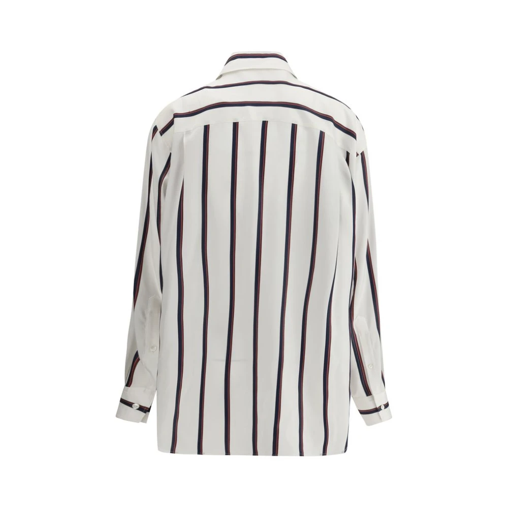 alexander mcqueen Gestreept zijden overhemd Moderne twist Multicolor Dames