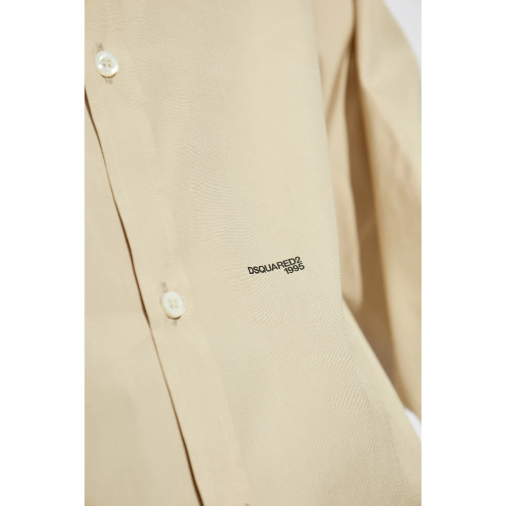 Dsquared2 Shirt met logo Beige Heren