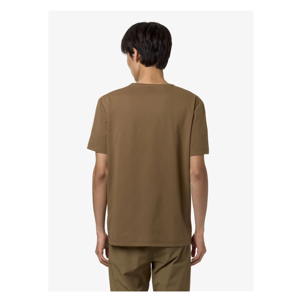 K-way Reis Seril T-Shirt Brown Heren