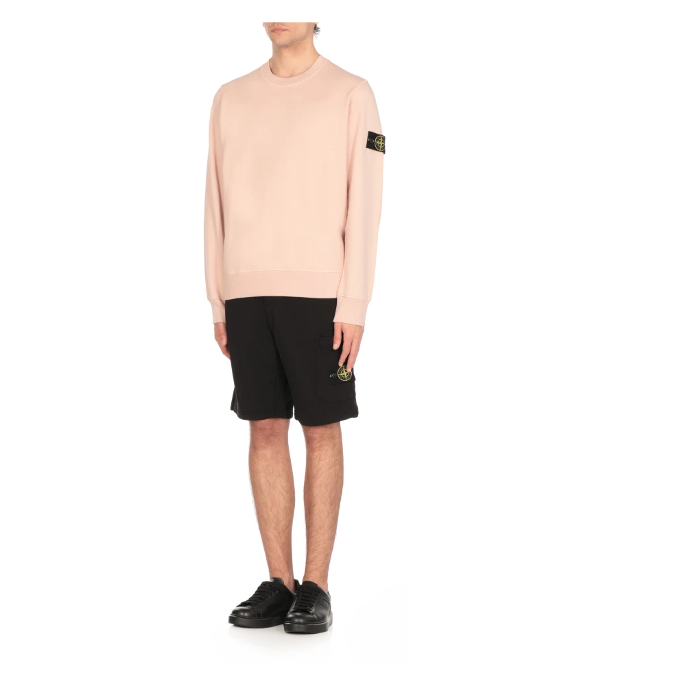 Stone Island Roze Katoenen Crewneck Sweatshirt Pink Heren