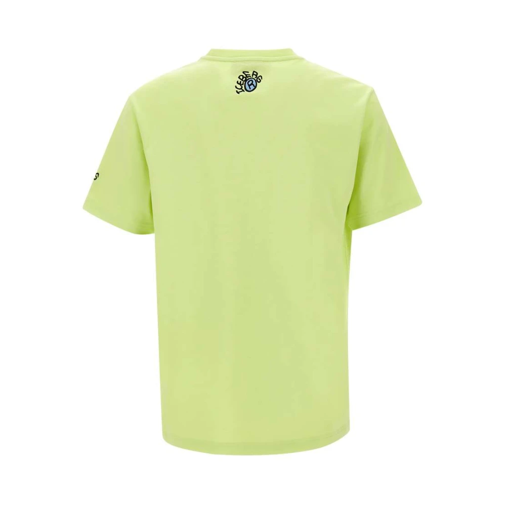 Iceberg Heren Lemon Gele T-shirt met Logo Print Green Heren