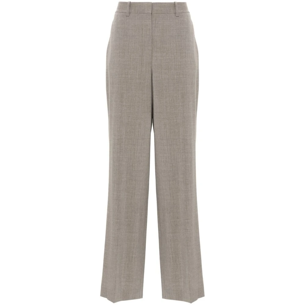 Theory Grijze Wollen Blend Getailleerde Broek Gray Dames