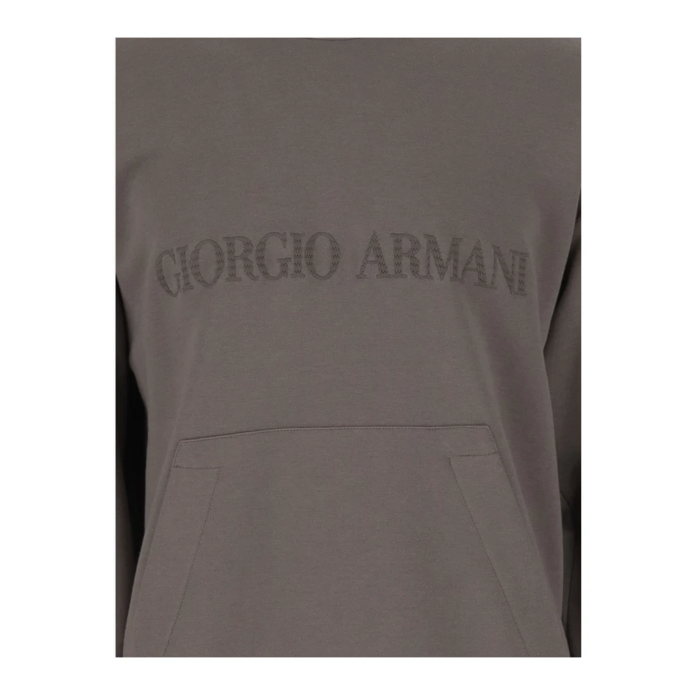Giorgio Armani Elegante Grijze Sweaters Gray Heren