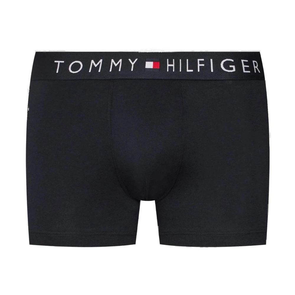 Tommy Hilfiger Blauw Bedrukte Katoenen Boxershorts Blue Heren