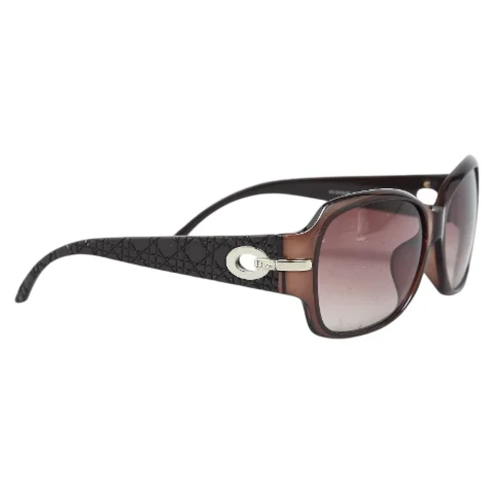 Dior Vintage Pre-owned Plastic sunglasses Brown Dames