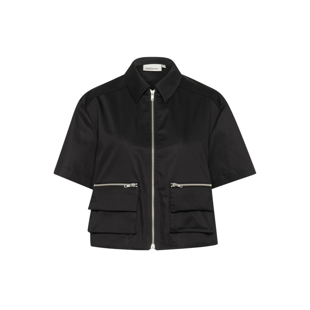 Karen by Simonsen Meteoriet Boxy Top Blouse Black Dames