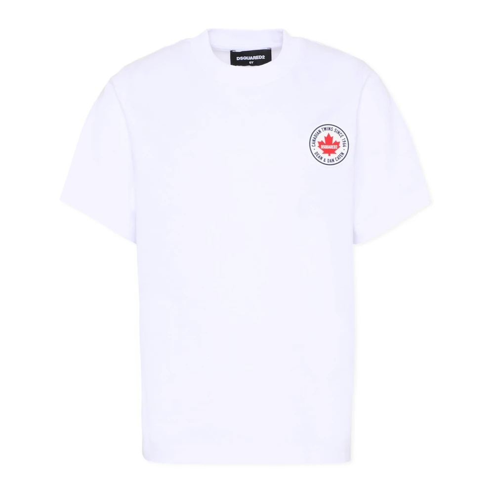 Dsquared2 Boys White Kids Short Sleeve T-Shirts, 10 Y, Short Sleeve T-Shirt