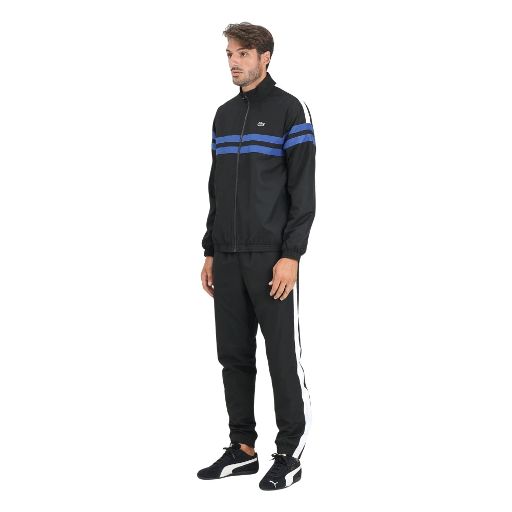 Lacoste Black Printed Tennis Tracksuit - Male - Training - S - Sport