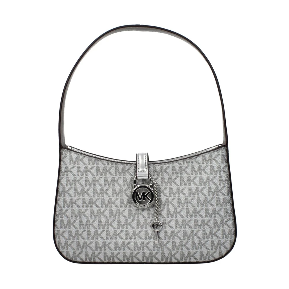 Michael Kors Women's Gray Fabric Handbag With Textured Finish