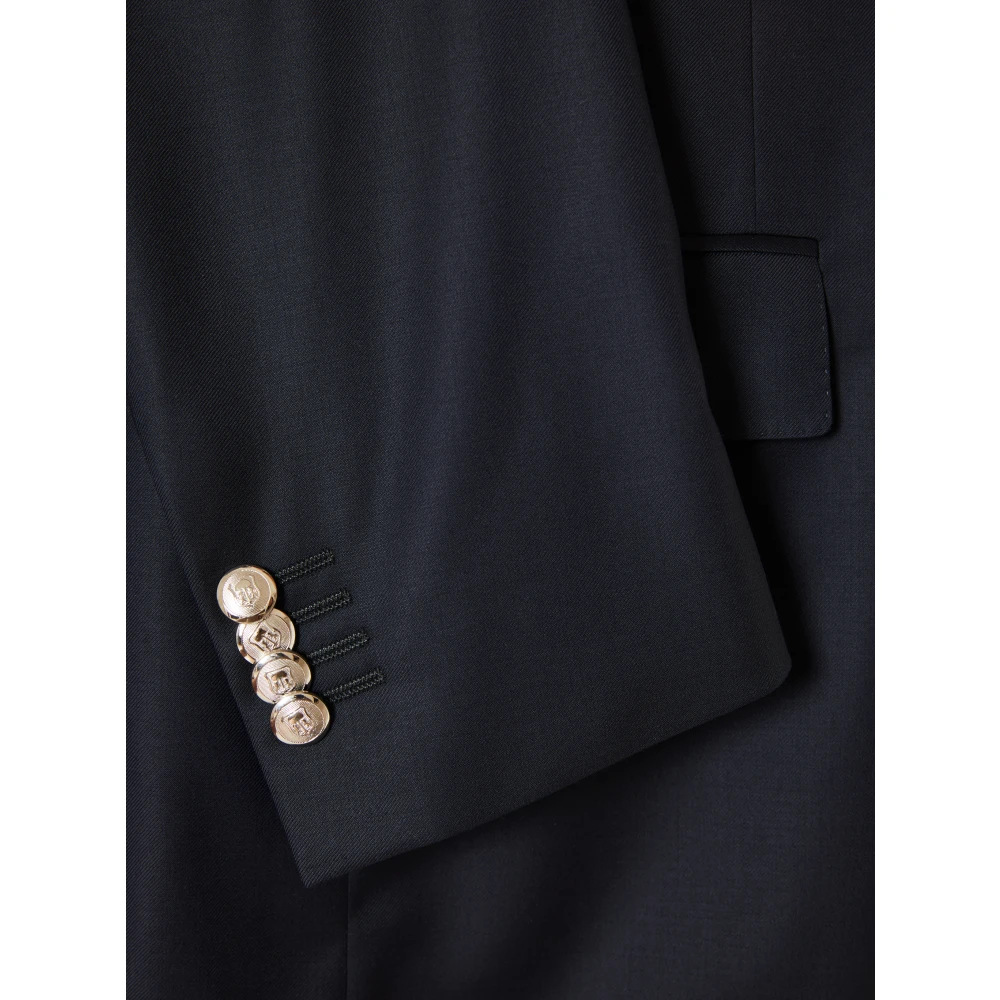 Corneliani Luxe Wollen Blazer Blue Heren