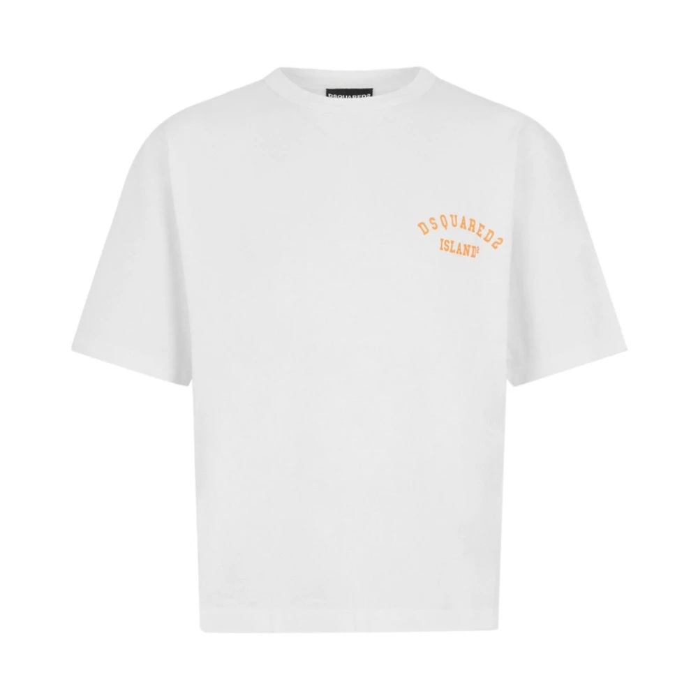 Dsquared2 Vintage Dyed T-Shirt - Male - T-Shirts - White - Xl - Tops