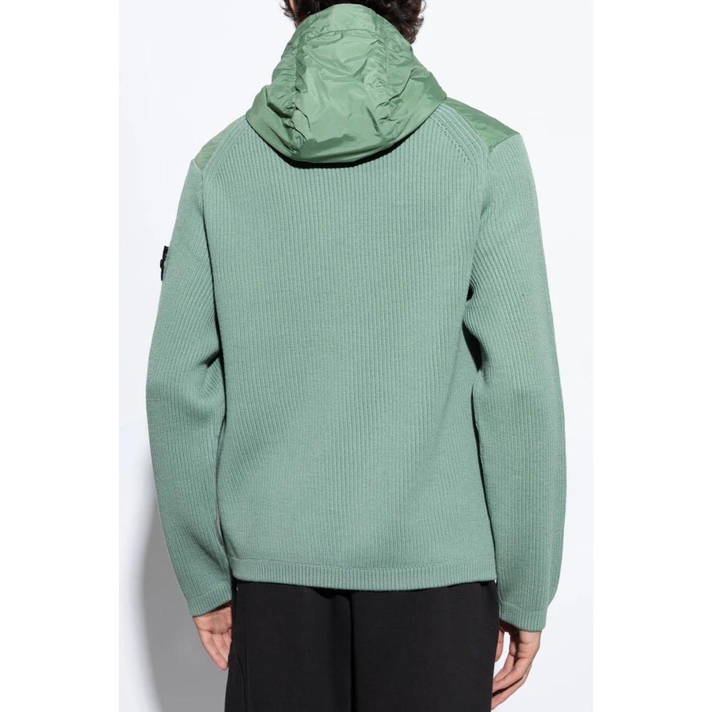 Stone Island Jas gemaakt van gecombineerde materialen Green Heren