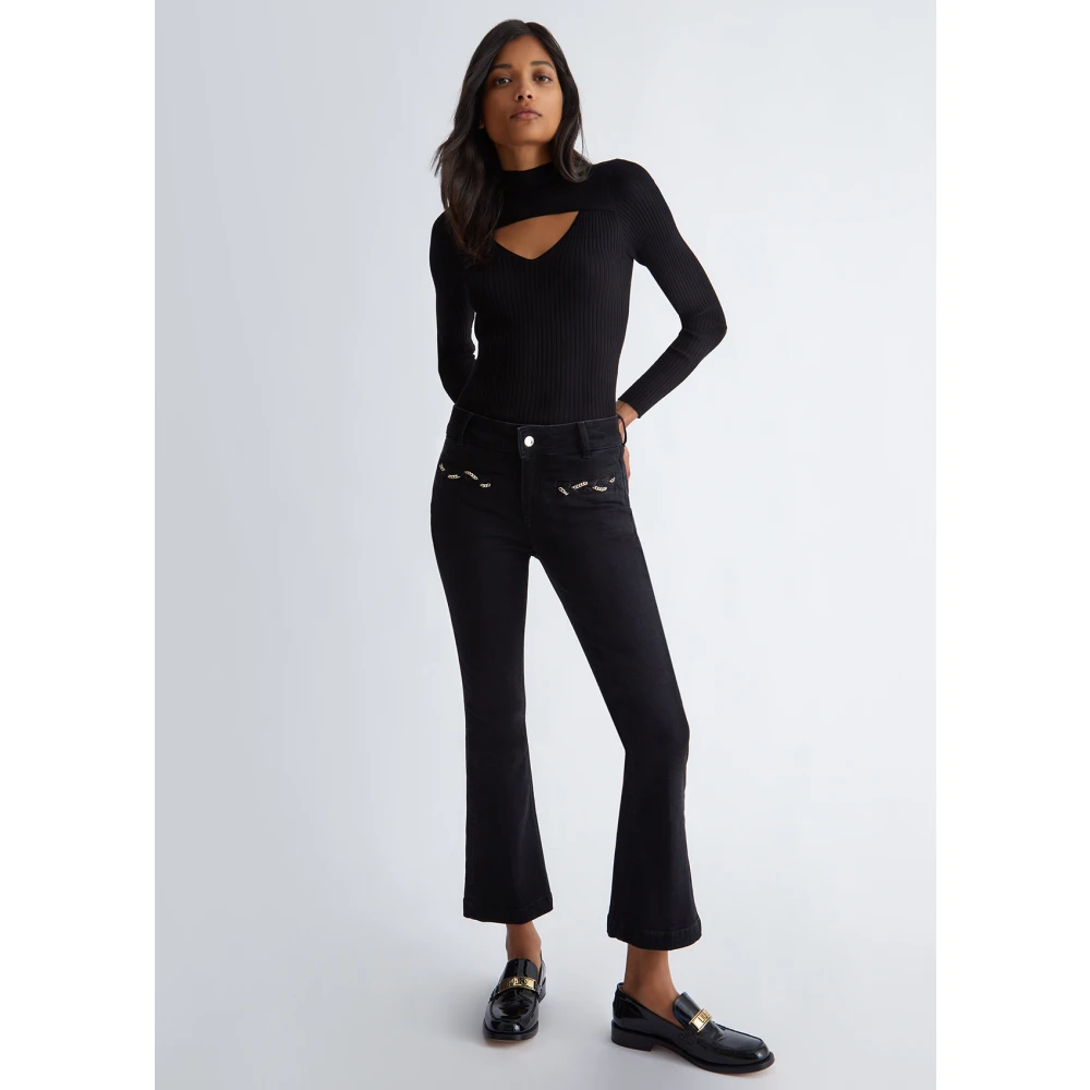 Liu Jo Flare Cropped Jeans Blue Dames