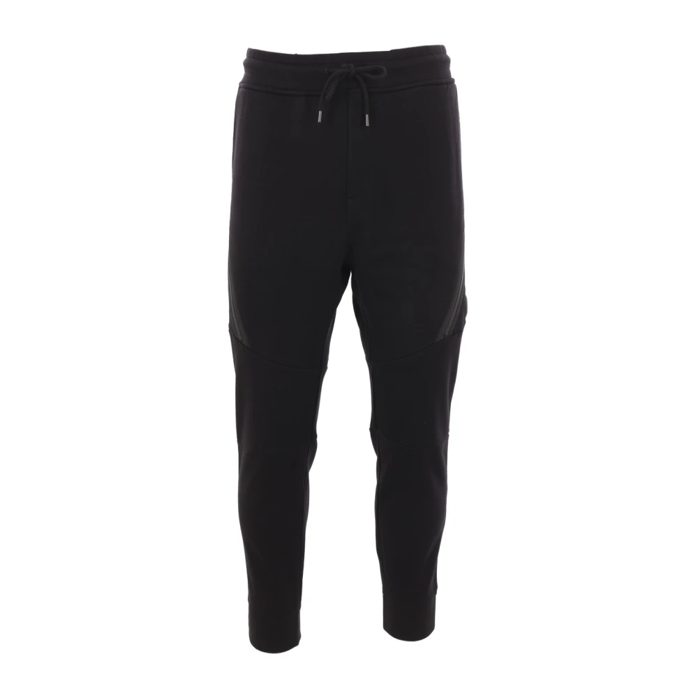 C.P. Company Zwarte joggingbroek met geribbelde zoom Black Heren