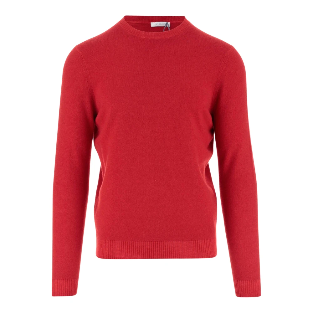 Malo Rode Pullover van Zuivere Wol Red Heren