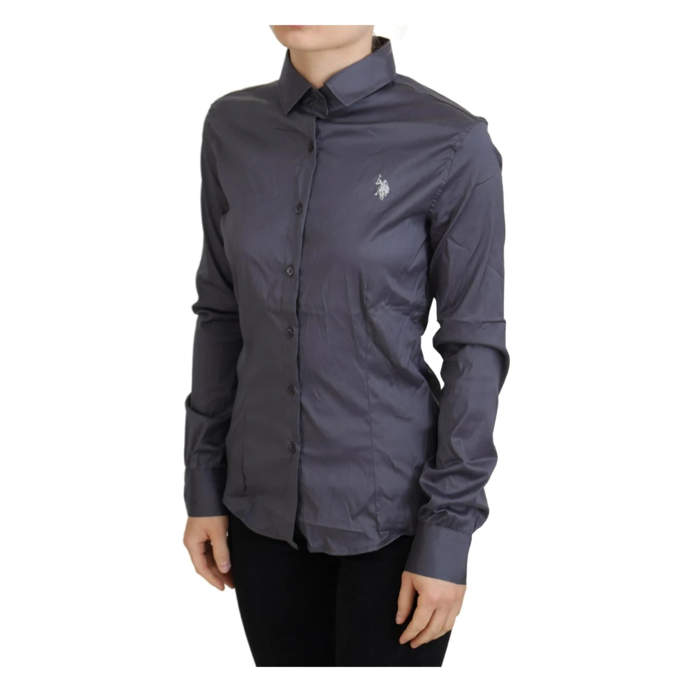 U.s. Polo Assn. Grijs poloshirt met lange mouwen Gray Dames