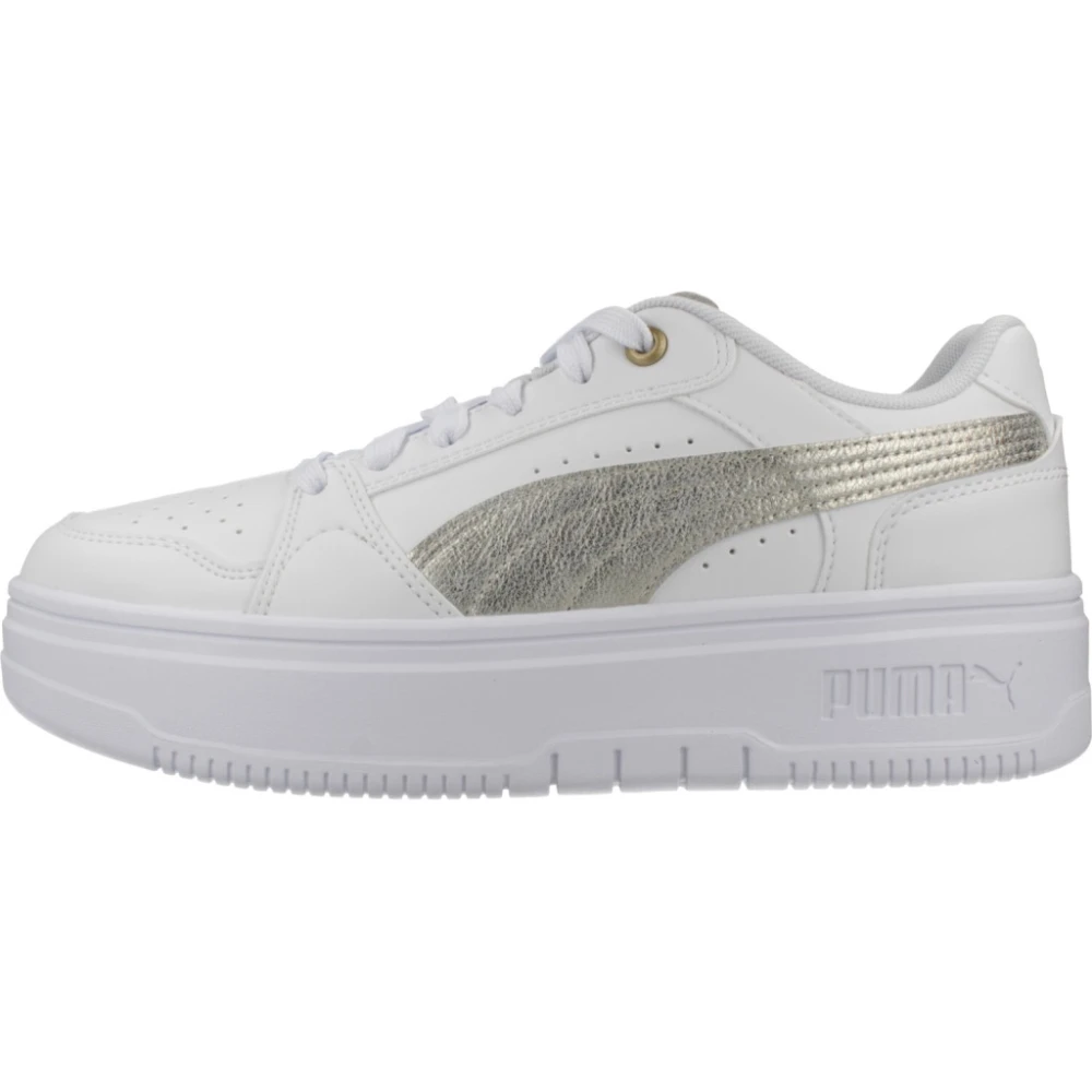 Puma Rebound Femme Low Metallic Dames Schoenen Wit