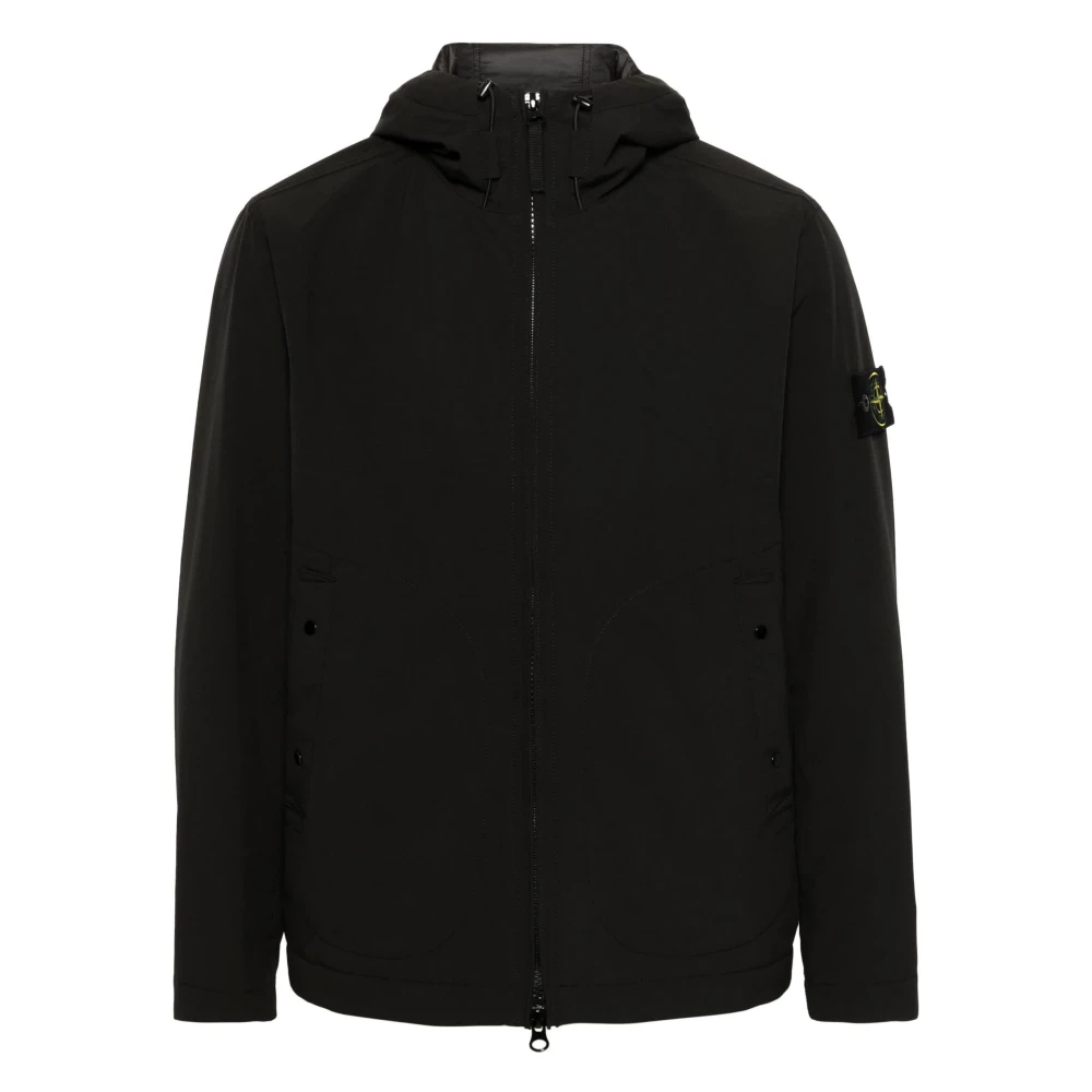 Stone Island Stijlvolle Jas voor Mannen Black Heren