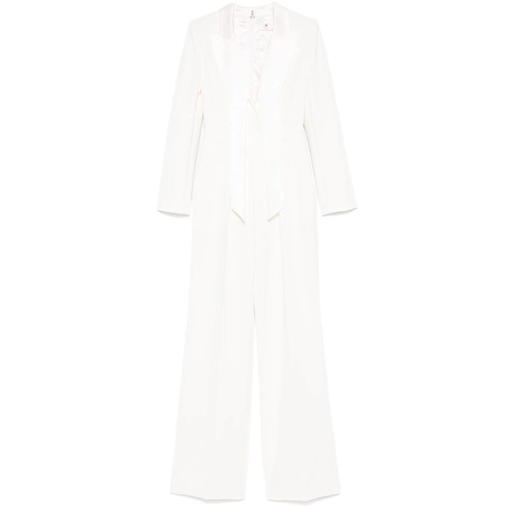 Elisabetta Franchi Witte Jumpsuit met Achterritssluiting White Dames