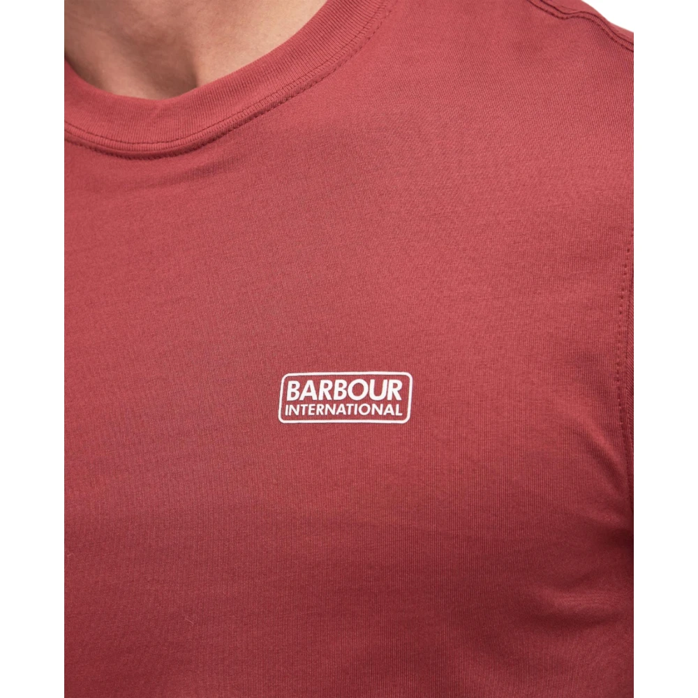 Barbour Rood T-shirt Red Heren