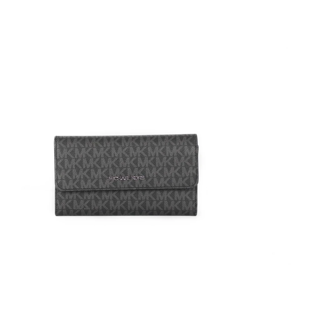 Michael Kors Trifold Portemonnee met Kaartsleuven Black Dames
