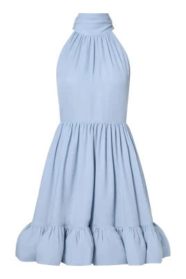 Fern Halterneck Ruffled Mini Dress